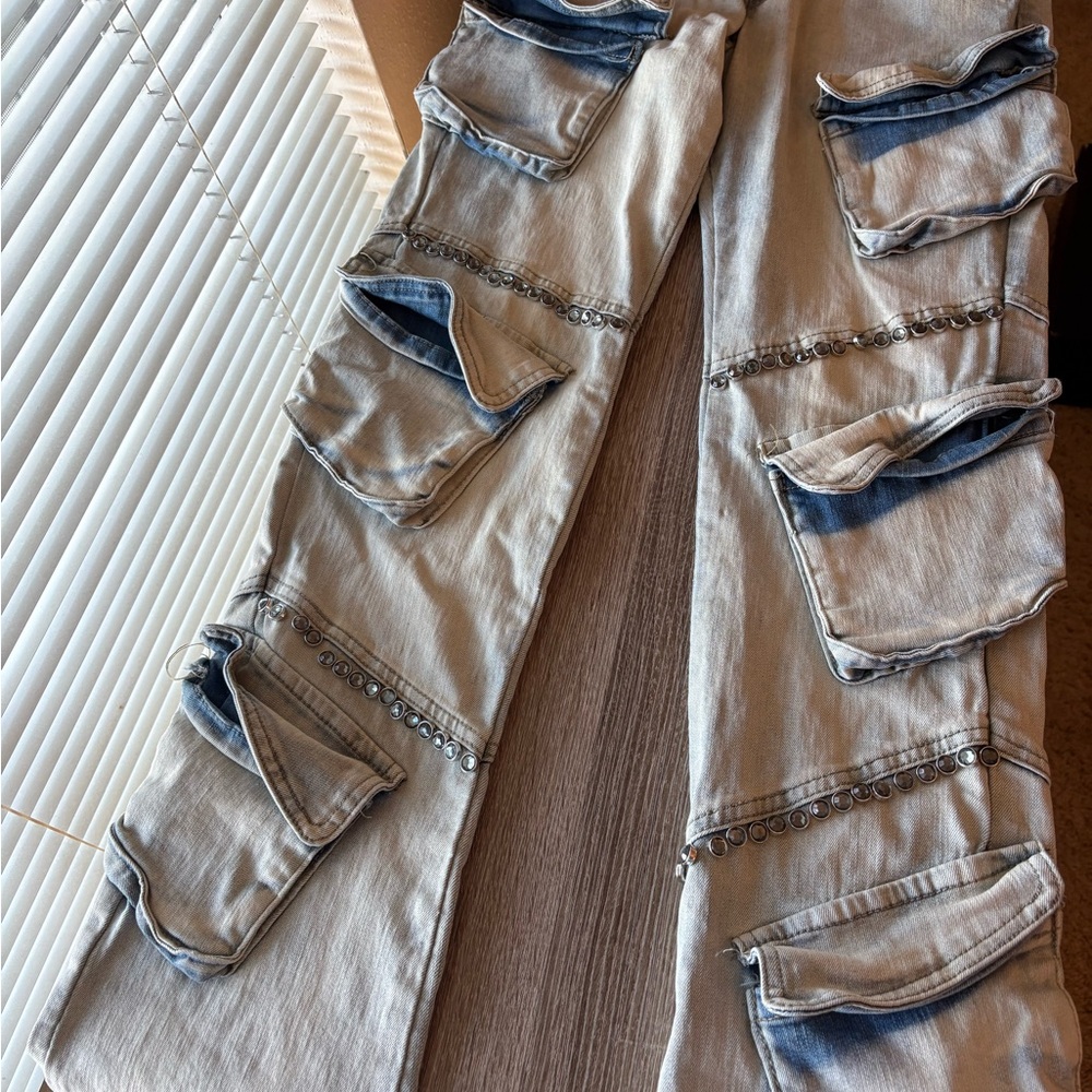 Stacked WaiMei Studded Jeans